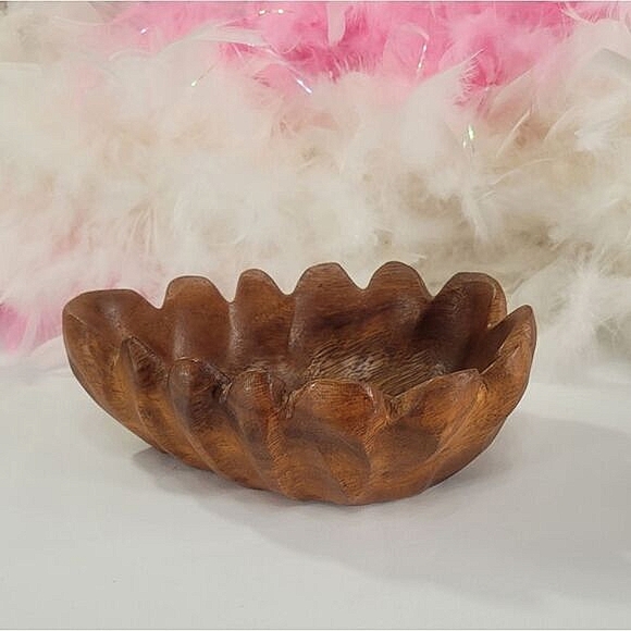 Vintage Small Acacia Wood Bowl - Picture 2 of 9